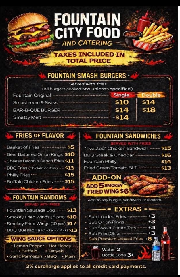 Fountain City Food and Catering | Prattville AL cover